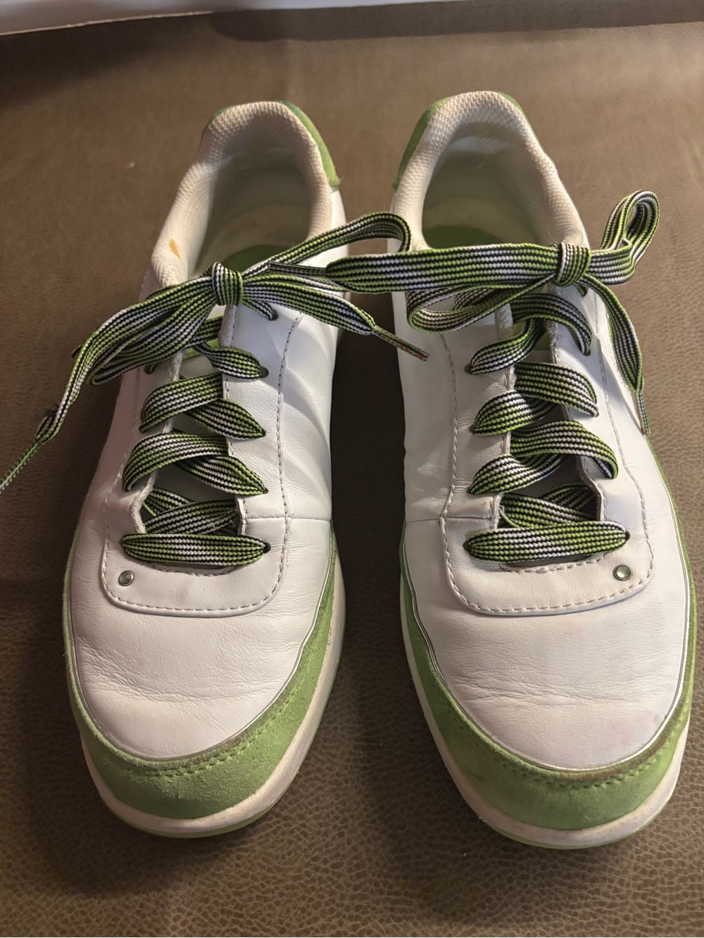 Ecko Unlimited White and Green Women's Sneakers